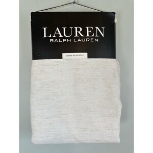 Lauren Ralph Lauren 100% Blackout Curtains 2 Panels Natural Linen Blend 54x108